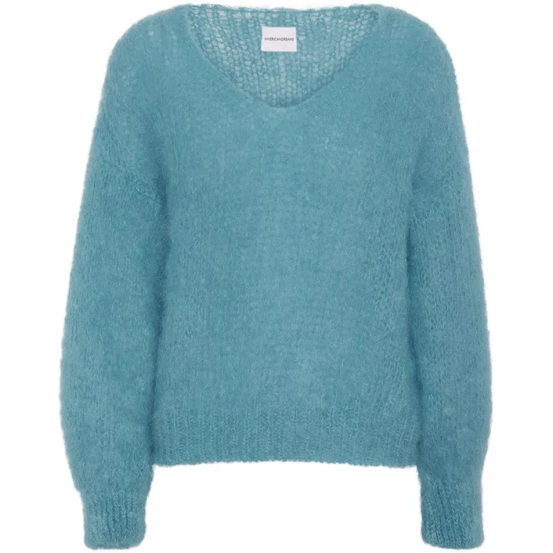 Milana LS Mohair Knit - Turquoise sold by American Dream