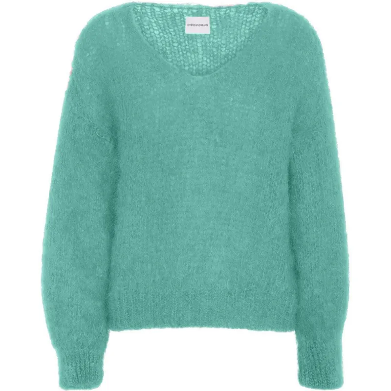 Milana LS Mohair Knit - Seafoam Green sold by American Dream