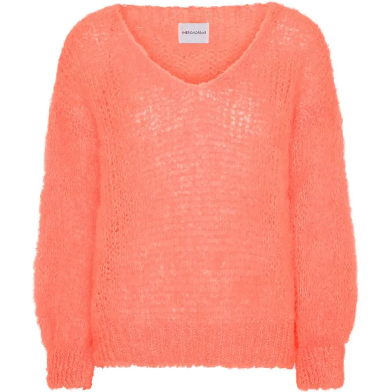 Milana LS Mohair Knit - Salmon sold by American Dream
