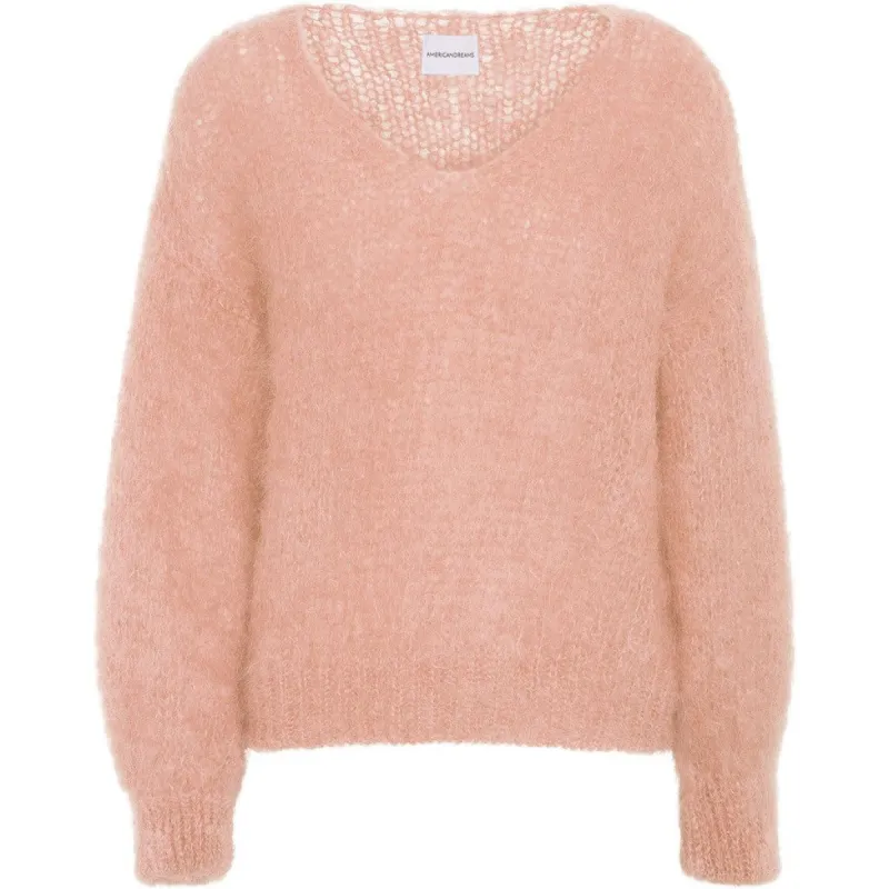 Milana LS Mohair Knit - Peach sold by American Dream