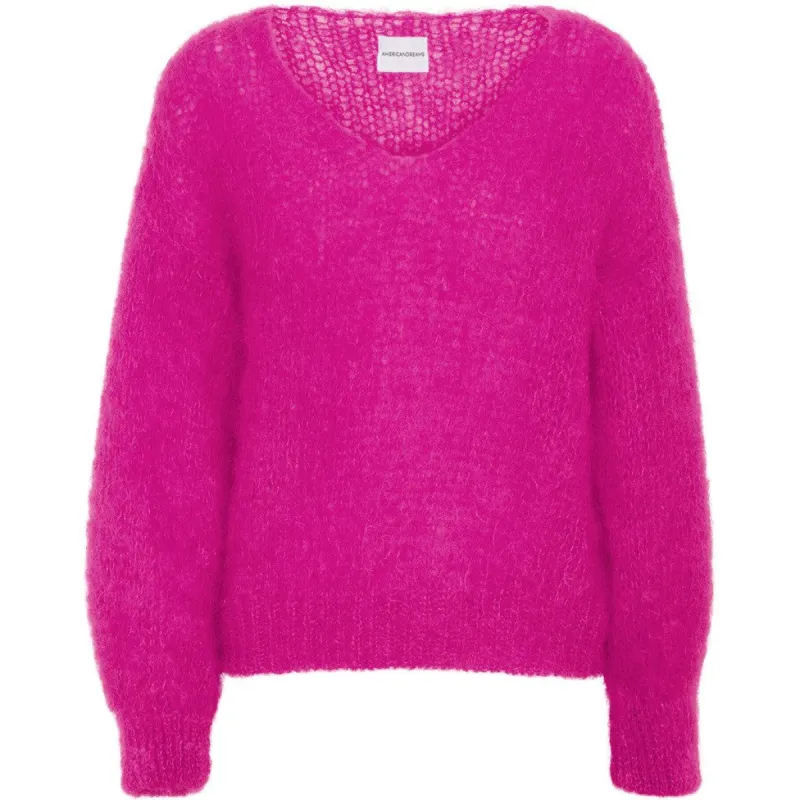Milana LS Mohair Knit - Neon Pink sold by American Dream