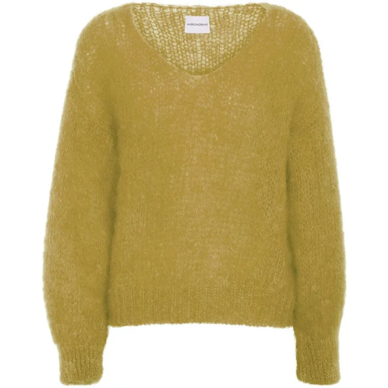 Milana LS Mohair Knit - Mustard sold by American Dream