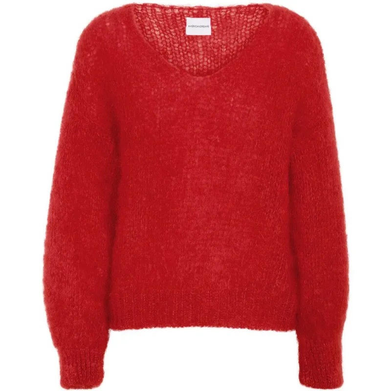 Milana LS Mohair Knit - Lipstick Red sold by American Dream