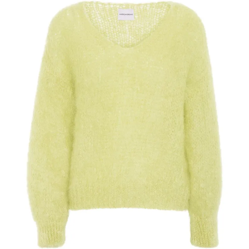 Milana LS Mohair Knit - Light Yellow sold by American Dream