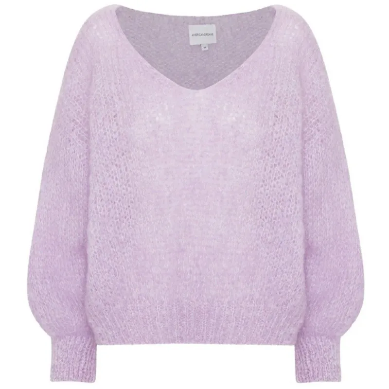 Milana LS Mohair Knit - Light Purple sold by American Dream
