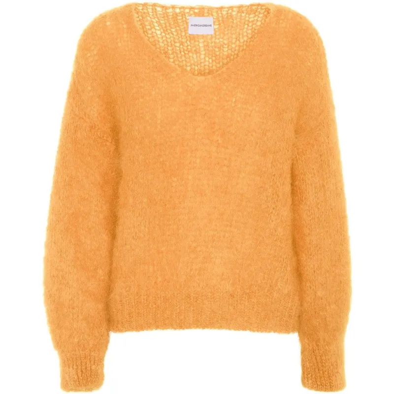 Milana LS Mohair Knit - Light Orange sold by American Dream