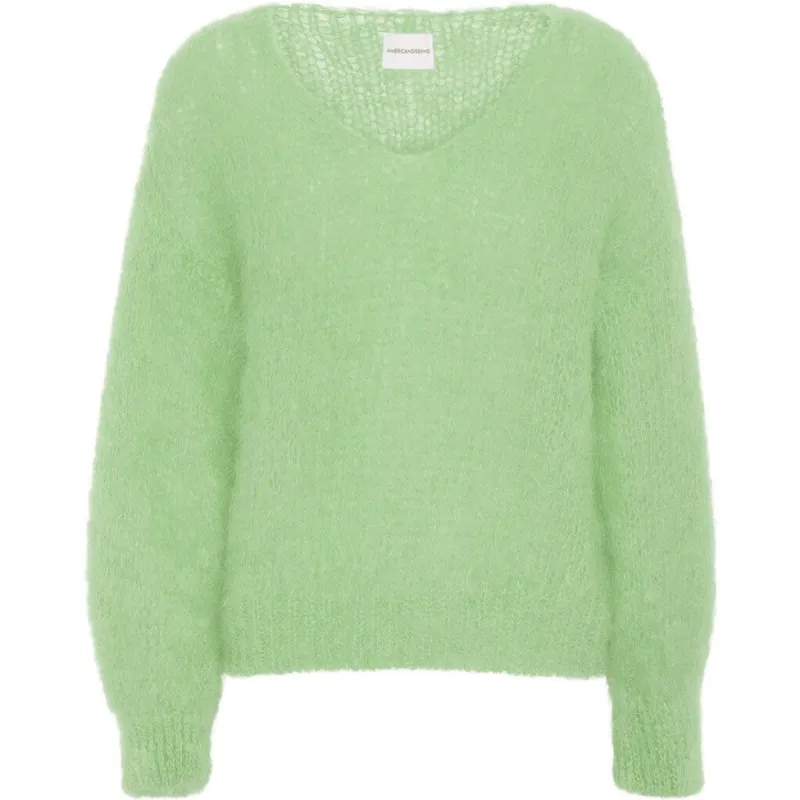Milana LS Mohair Knit - Light Green sold by American Dream