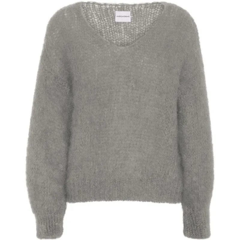 Milana LS Mohair Knit - Grey sold by American Dream
