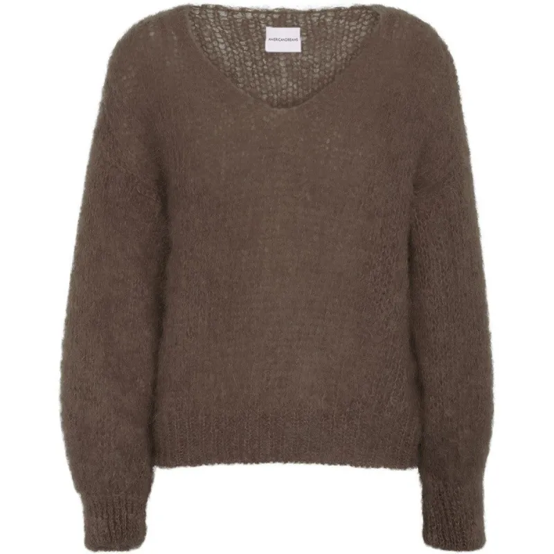 Milana LS Mohair Knit - Dark Brown sold by American Dream