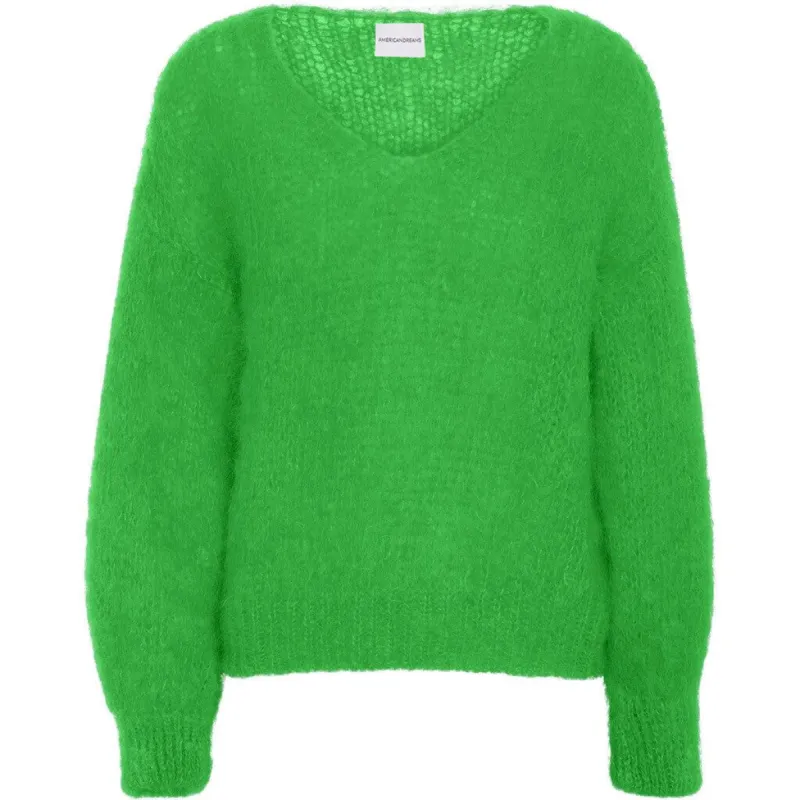 Milana LS Mohair Knit - Bright Green sold by American Dream