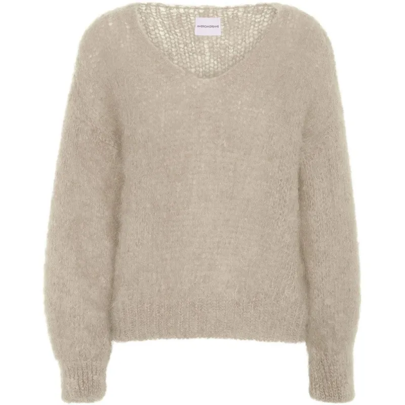 Milana LS Mohair Knit - Beige sold by American Dream