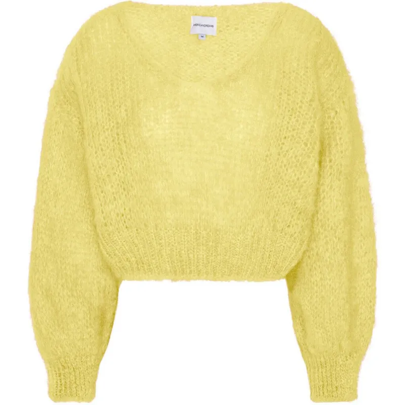 Milana Cropped Pullover - Light Yellow sold by American Dream