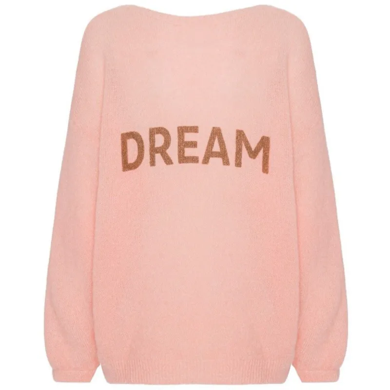 Silja Back Letters - Peach W/ Medium Brown Letters (DREAM) sold by American Dream
