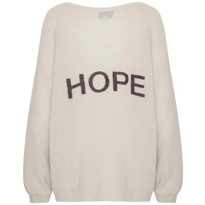 Silja Back Letters - Beige W/ Black Letters (HOPE) sold by American Dream