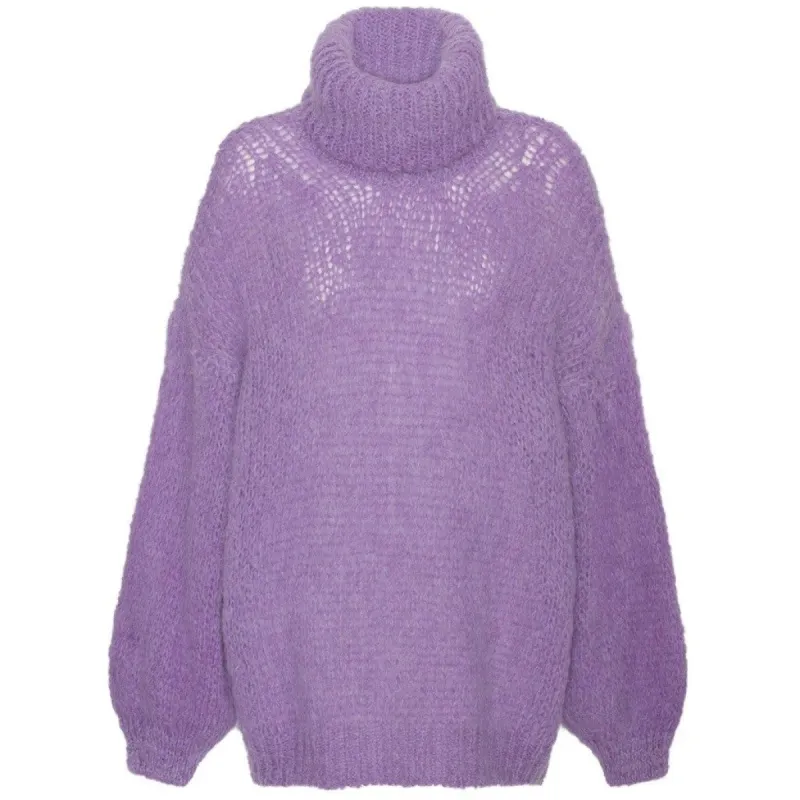 Pepper Roll Neck Alpaca Pullover - Lilac made by Americandreams