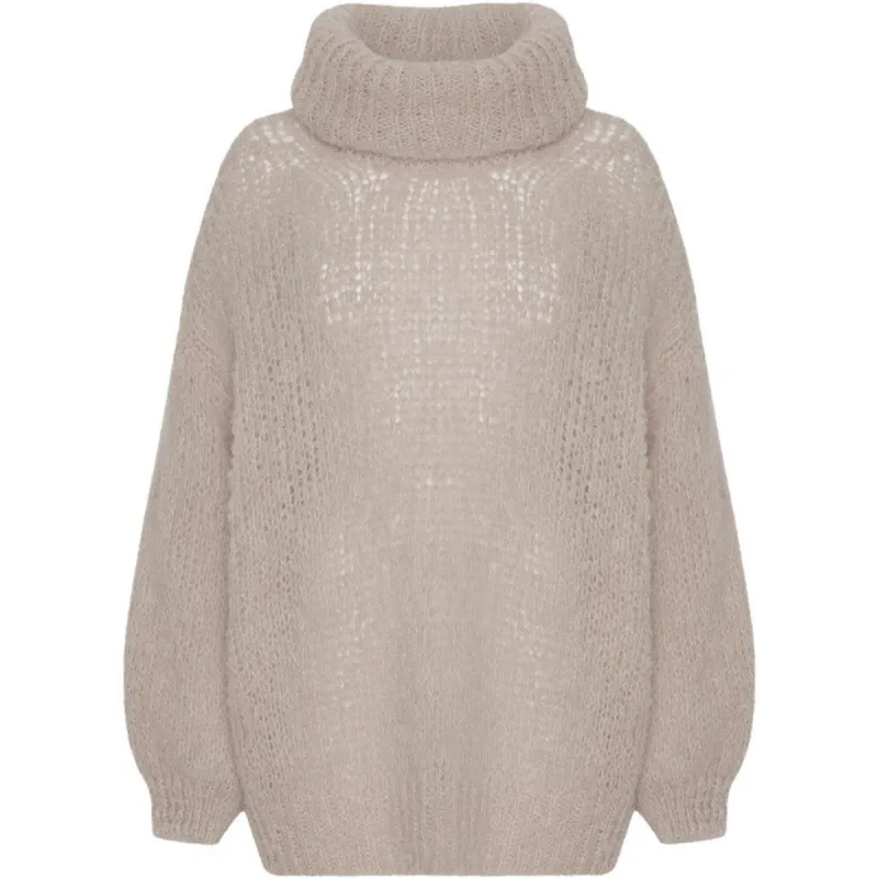 Pepper Roll Neck Alpaca Pullover - Beige made by Americandreams