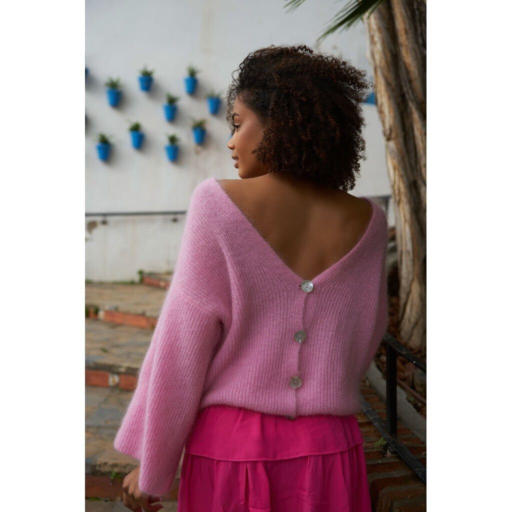 Sandra Oversized Cardigan - Soft Berry sold by American Dream product image thumbnail 2