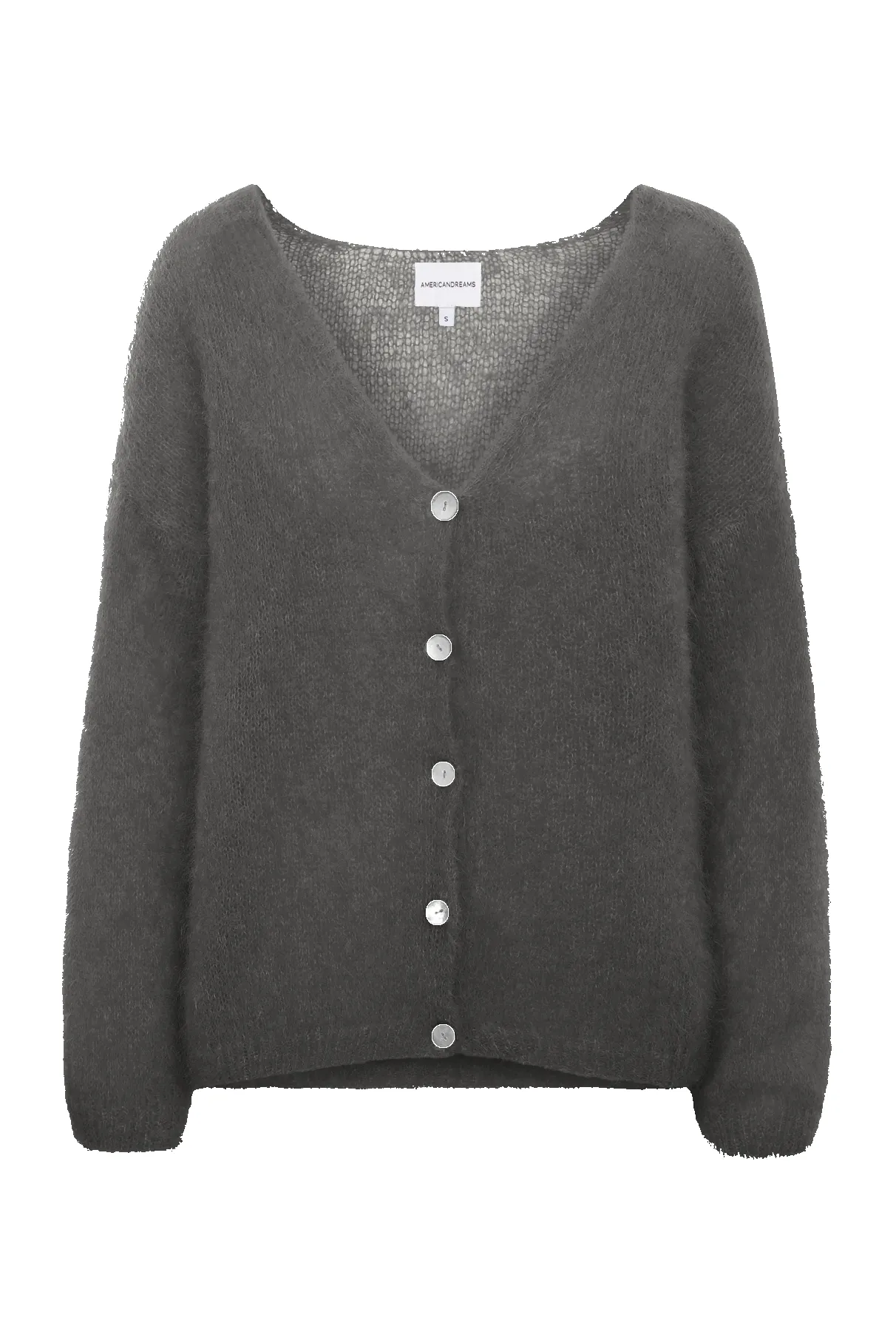 Cornelia LS Cardigan Anthracite Grey sold by Americandreams