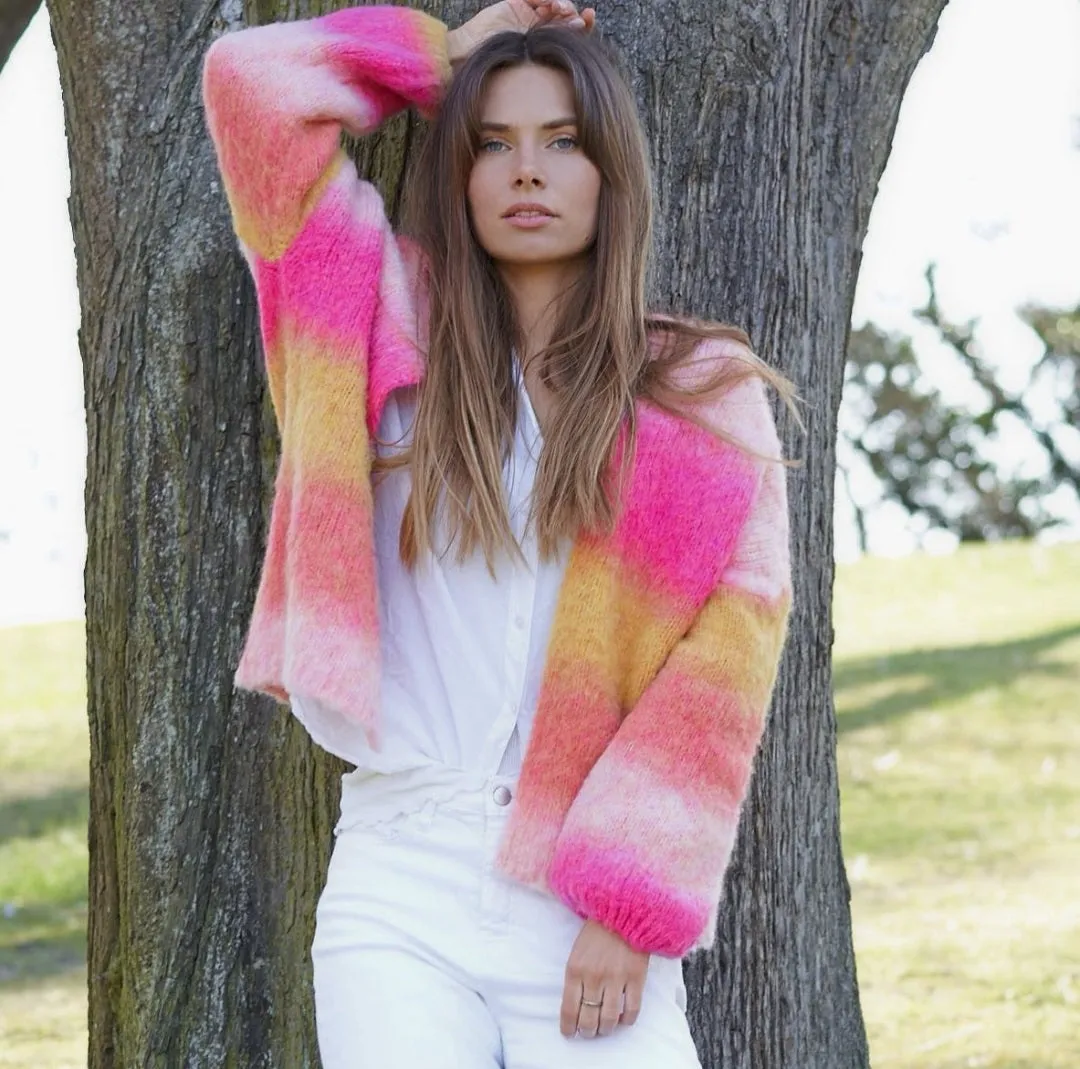 Caroline Cardigan Red Ombre - Sample sold by American Dream product image thumbnail 2