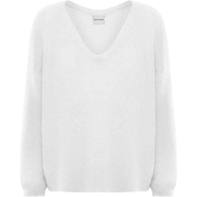 Silja V Neck Knit - White sold by American Dream