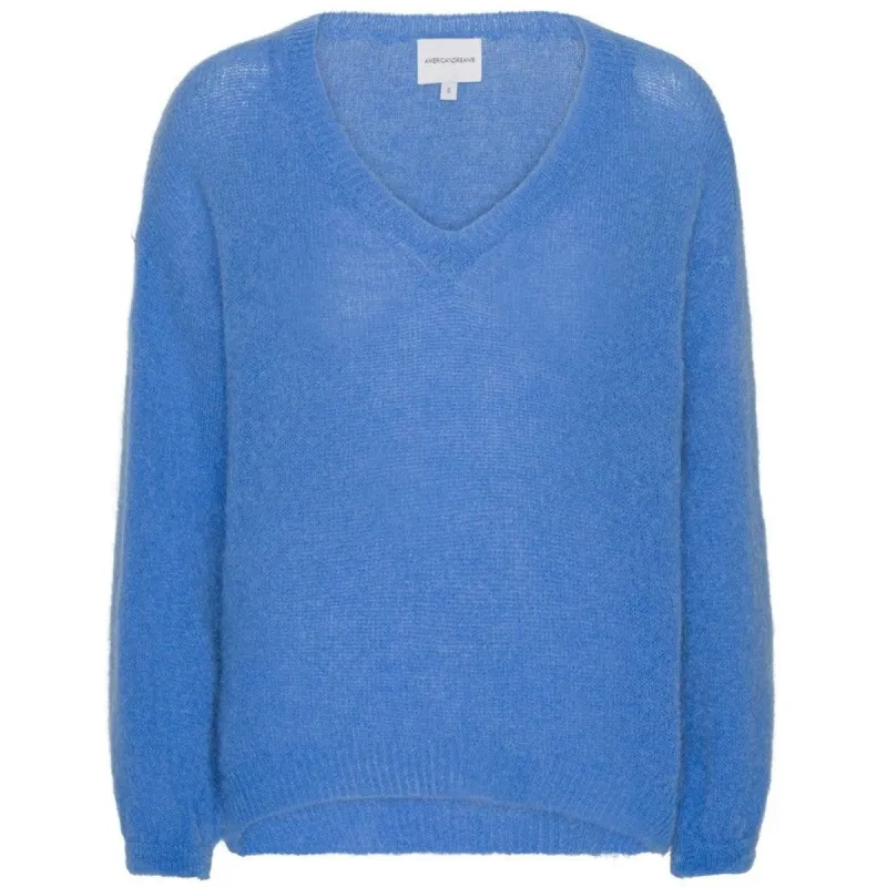 Silja V Neck Knit - Sky Blue sold by American Dream