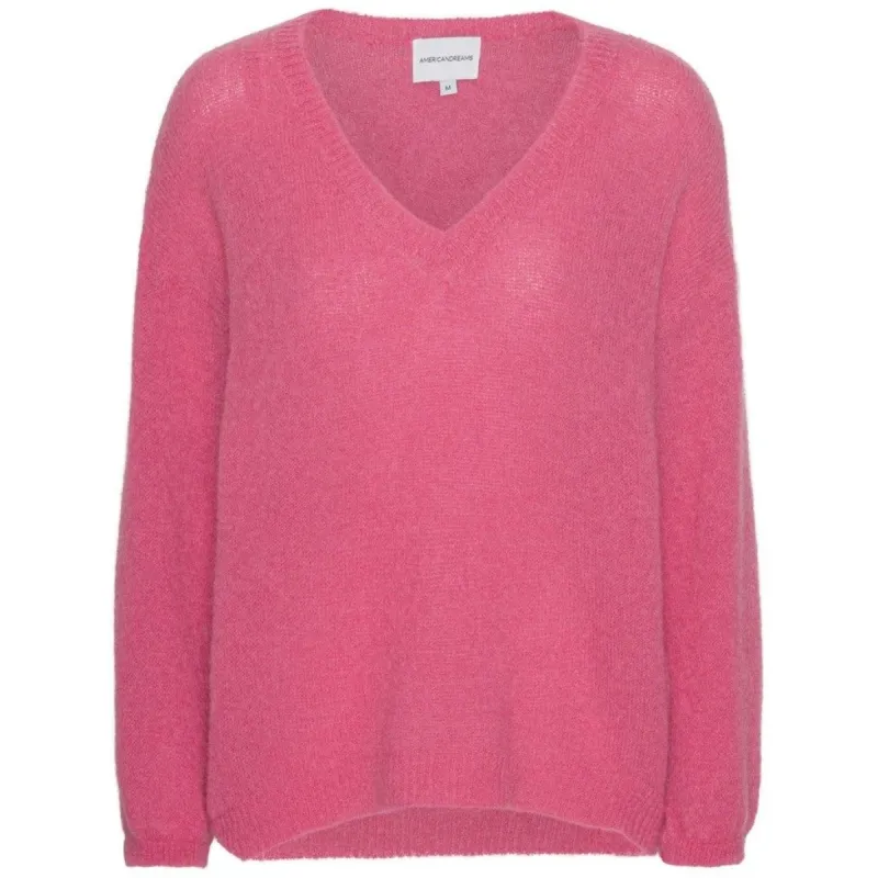 Silja V Neck Knit - Pink sold by American Dream