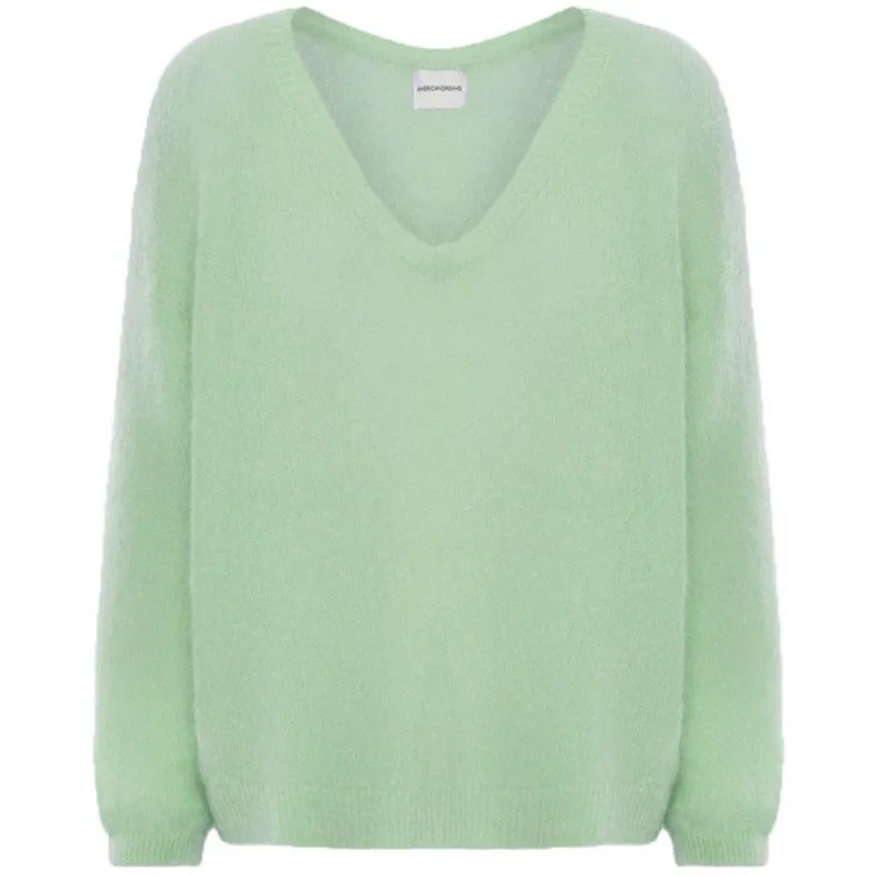 Silja V Neck Knit - Mint Green sold by American Dream