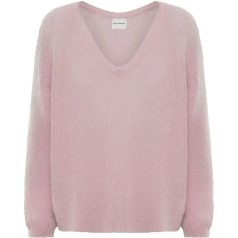 Silja V Neck Knit - Light Pink sold by American Dream