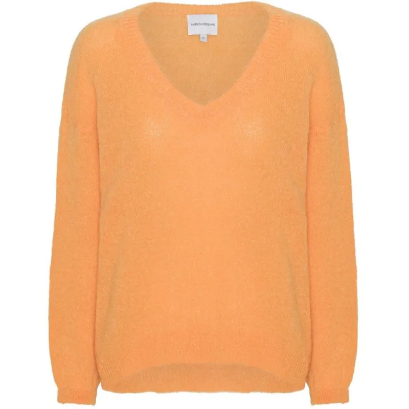 Silja V Neck Knit - Light Orange sold by American Dream