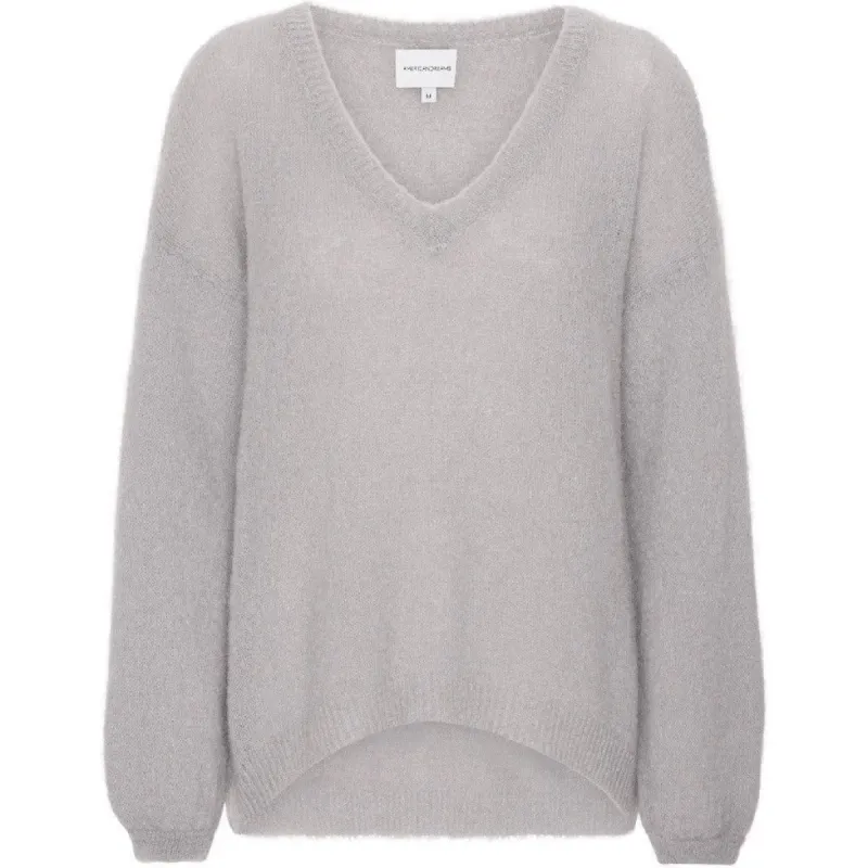 Silja V Neck Knit - Light Grey sold by American Dream
