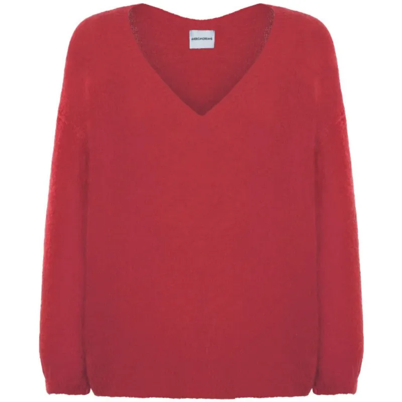 Silja V Neck Knit - Cerisse sold by American Dream