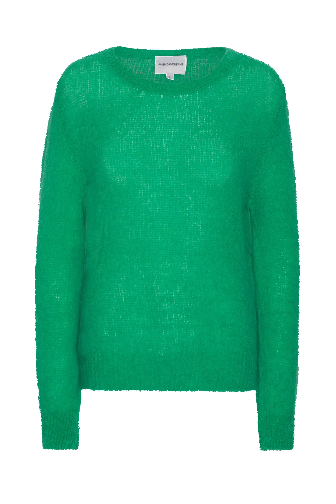 Ulla O Neck Knit Pullover Emerald Green sold by Americandreams