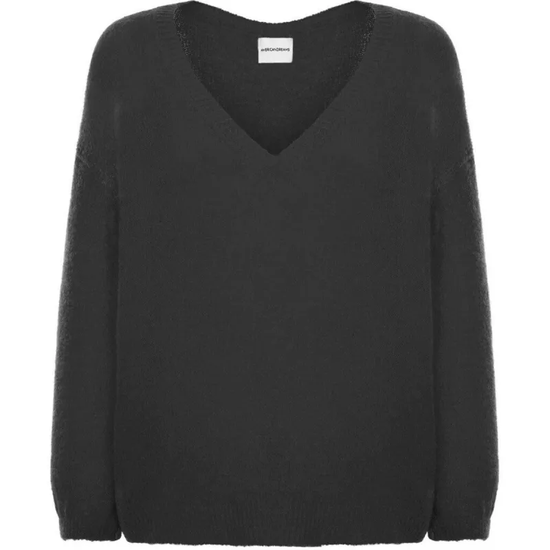Silja V Neck Knit - Black sold by American Dream