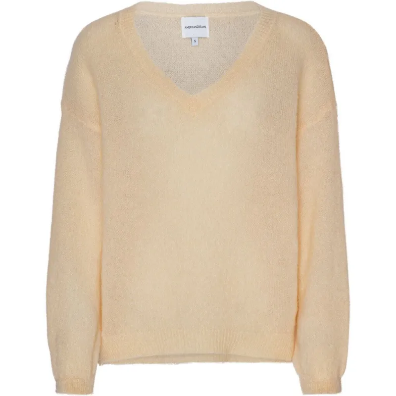 Silja V Neck Knit - Almond sold by American Dream