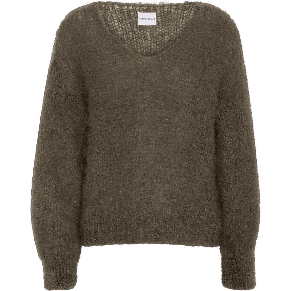 Milana LS Mohair Knit - Dark Taupe sold by American Dream