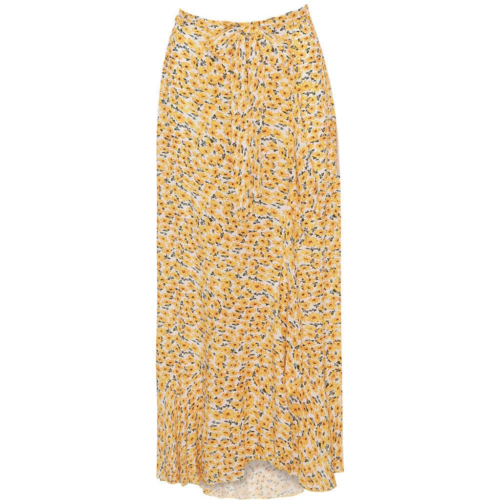Milly Wrap Skirt Long - Yellow Flower sold by American Dream