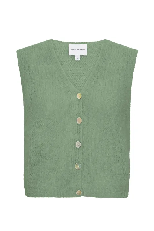Telma Vest Dusty Green sold by American Dream
