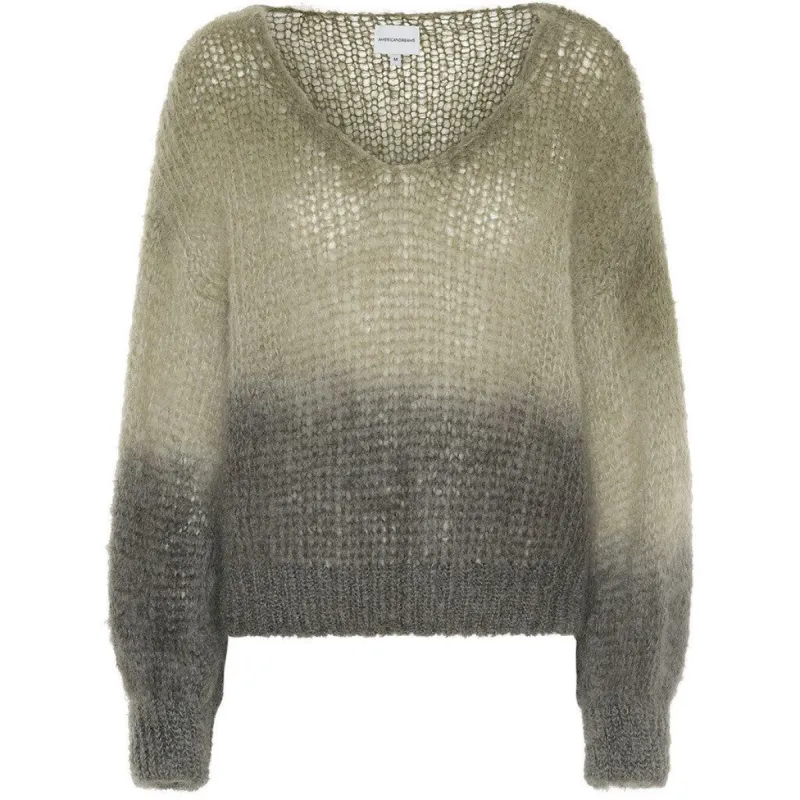 Milana LS Mohair Knit Ombre - Beige Ombre sold by American Dream