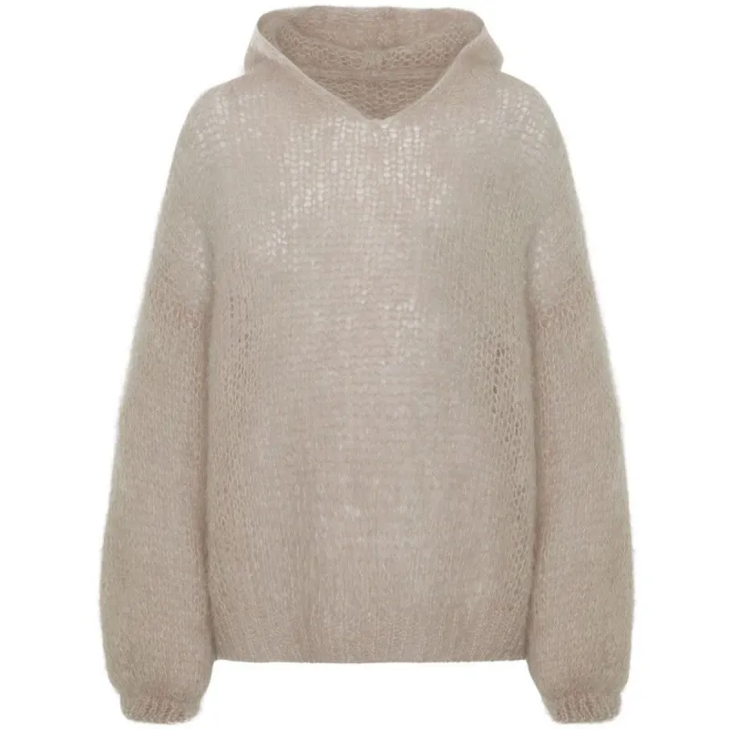Antonella Mohair Hoodie - Beige sold by American Dream