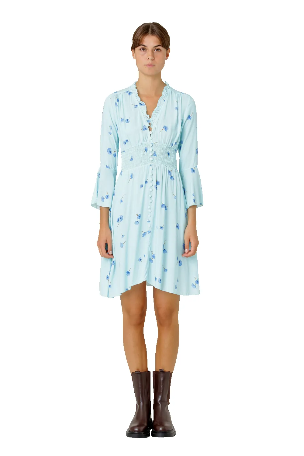 Sally Short Dress Light Blue Flower sold by Americandreams product image thumbnail 2