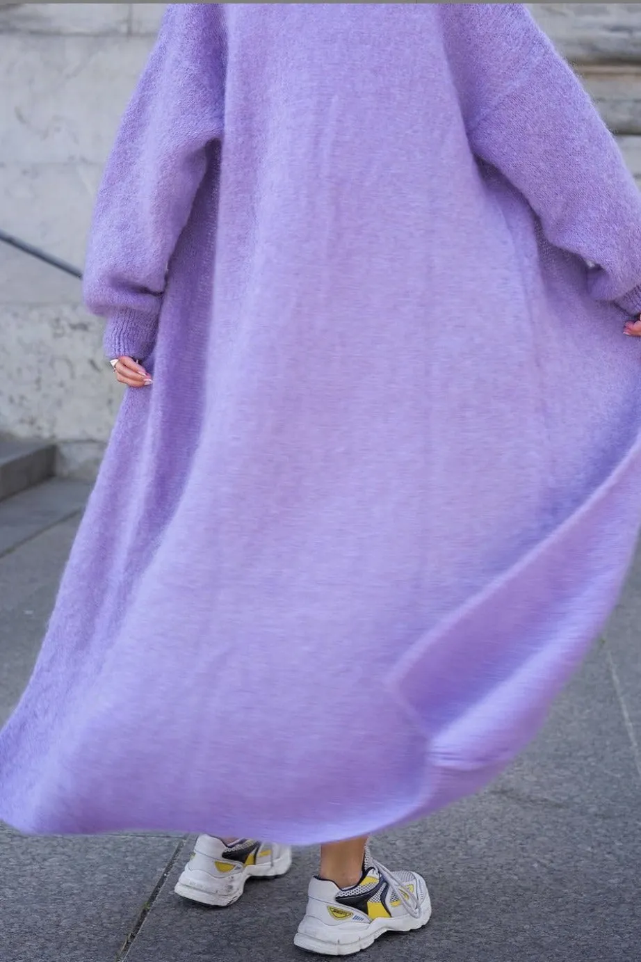 Lee Long Cardigan Lilac sold by Americandreams product image thumbnail 3