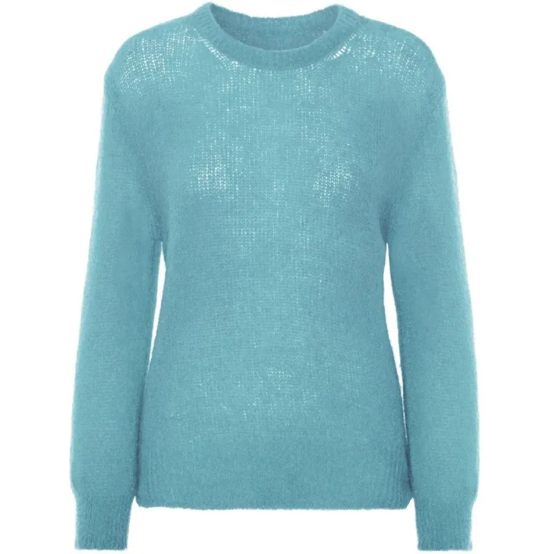 Ulla O Neck Knit Pullover - Turquoise sold by American Dream