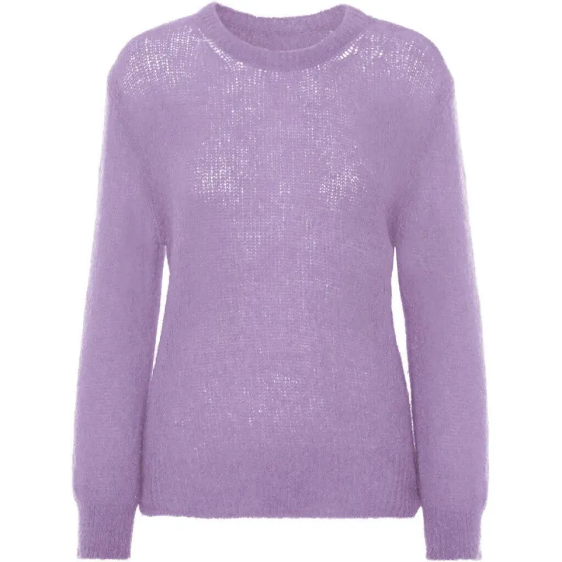 Ulla O Neck Knit Pullover - Lilac sold by American Dream