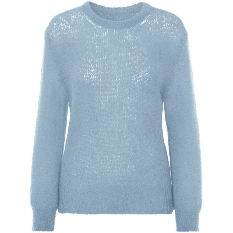 Ulla O Neck Knit Pullover - Light Blue sold by American Dream