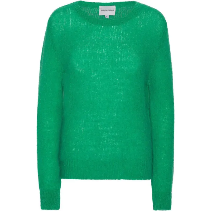 Ulla O Neck Knit Pullover - Emerald Green sold by American Dream