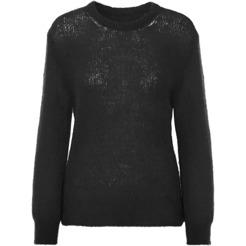 Ulla O Neck Knit Pullover - Black sold by American Dream