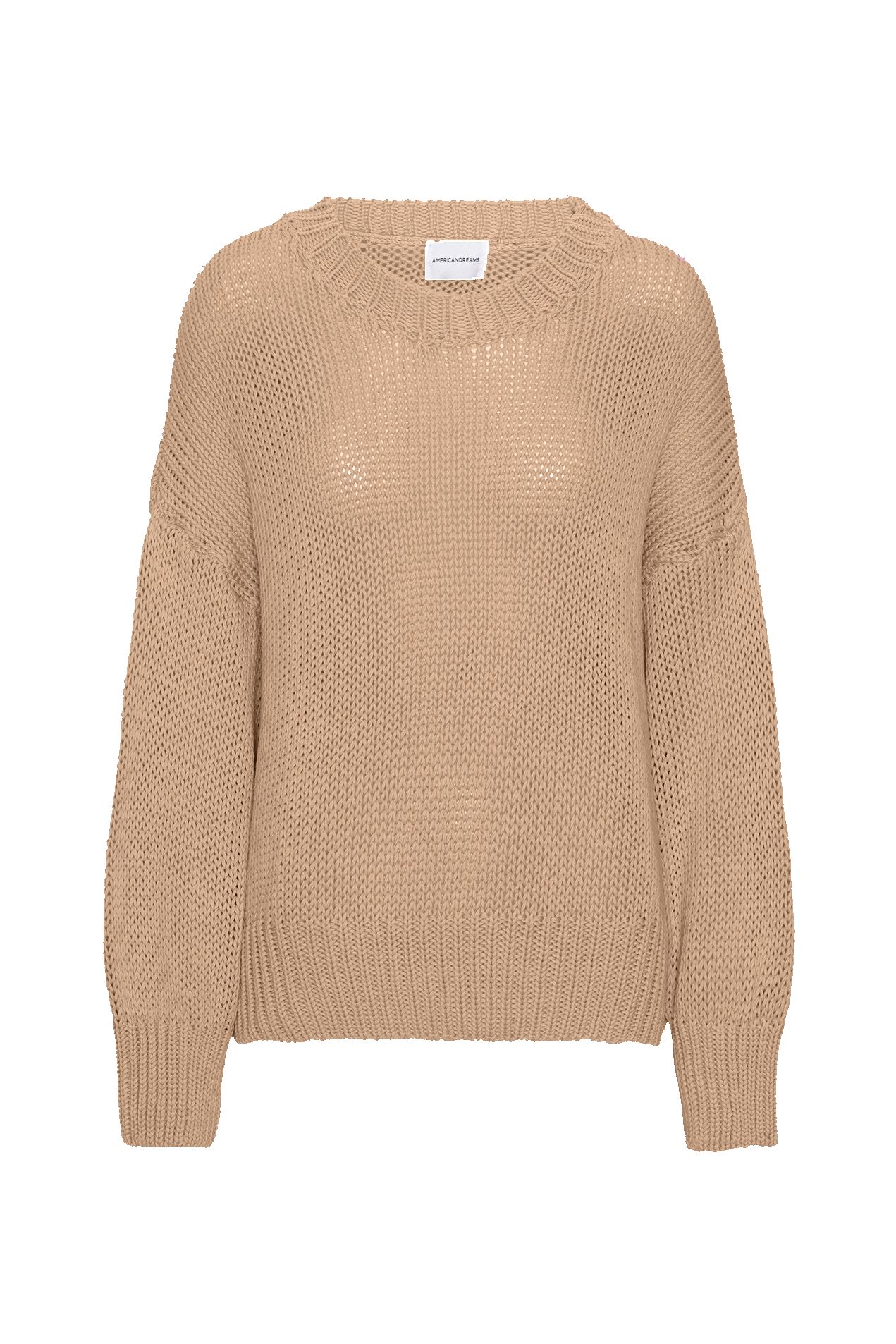 Pepper Round Neck Cotton Pullover Medium Brown sold by Americandreams