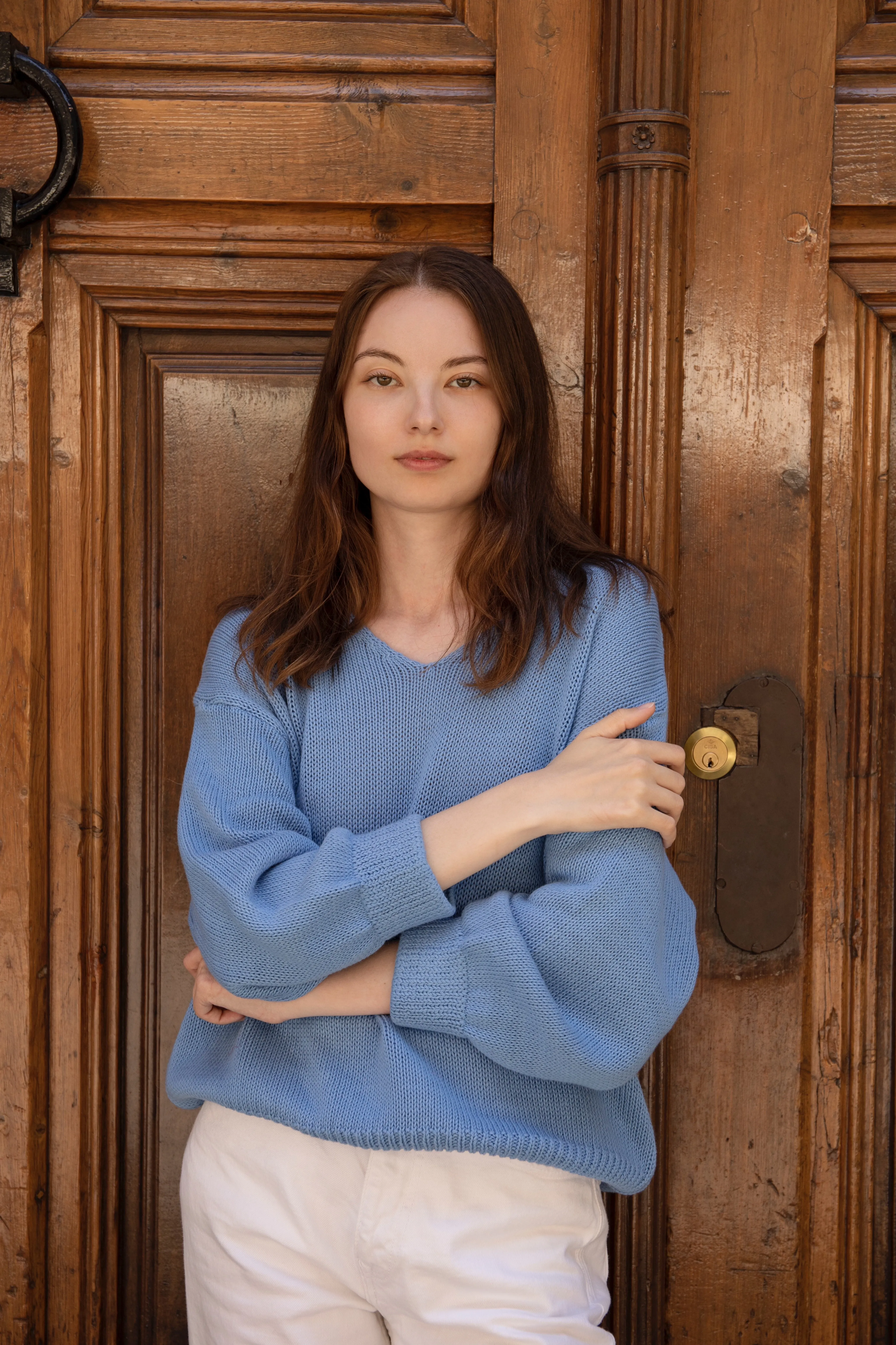 Milana LS Light Cotton Knit Sky Blue sold by Americandreams product image thumbnail 3