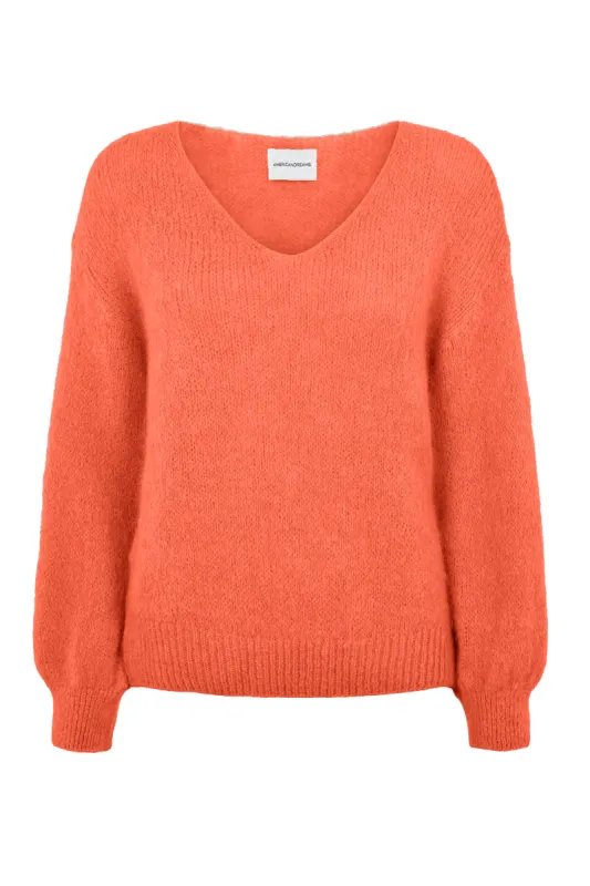 Milana LS Alpaca Pullover Salmon sold by Americandreams