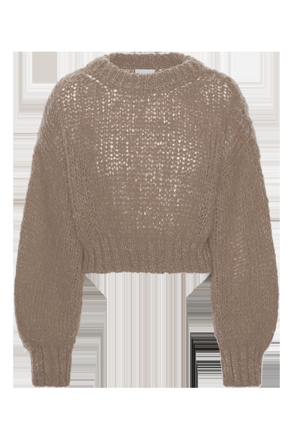 Leonnie Alpaca Cropped Pullover Medium Brown sold by American Dream